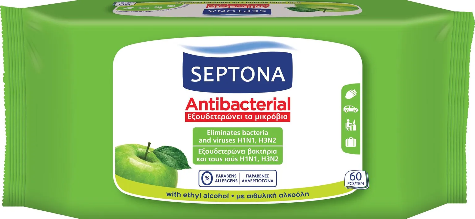 ANTIBAKTERIAALSED LAPID SEPTONA GREEN APPLE 60TK