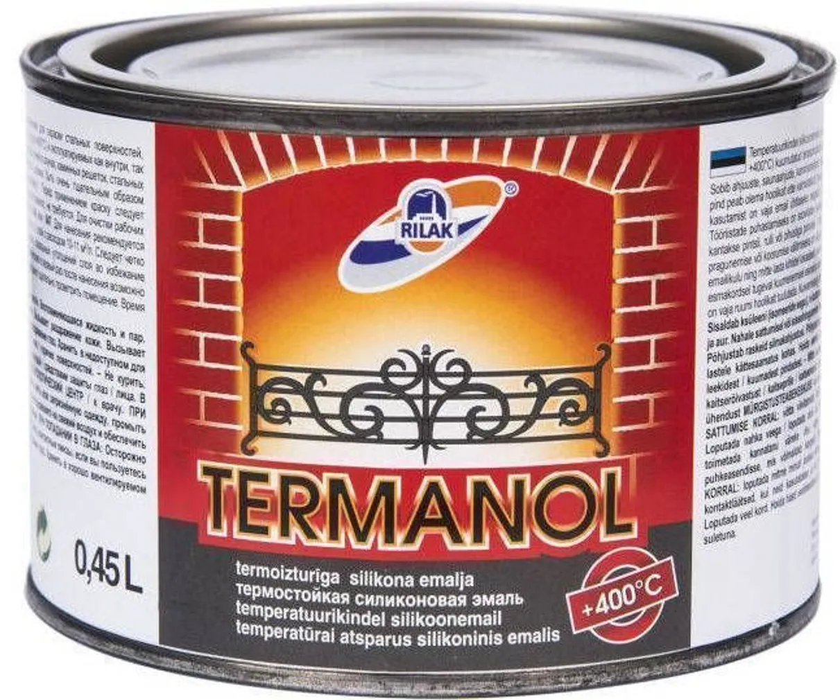 VÄRV TERMANOL EMAIL 400°C MATT MUST 0,45L