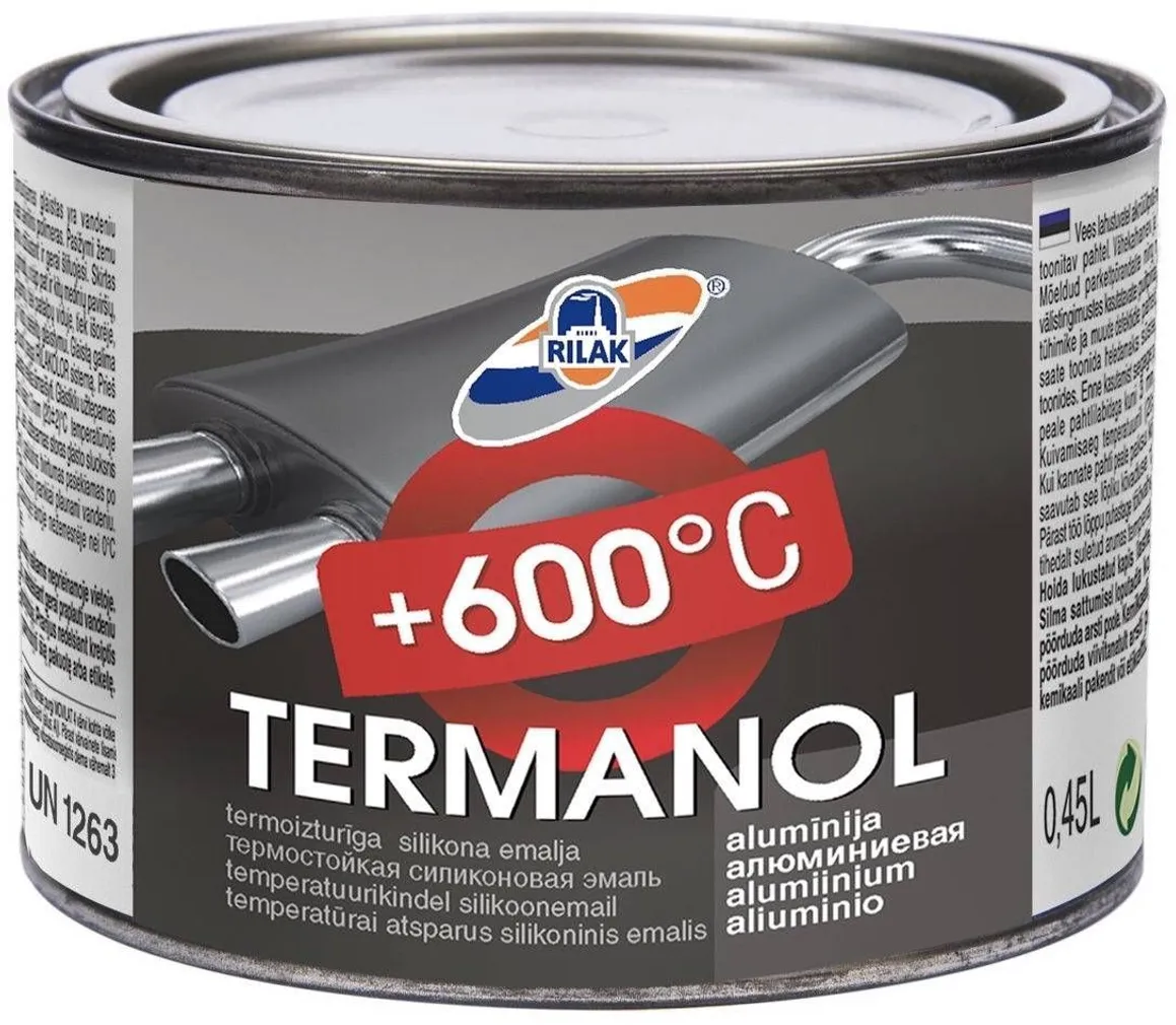 VÄRV TERMANOL EMAIL 600°C MATT ALUMIINIUM 0,45L