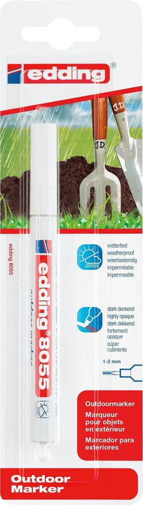 MARKER EDDING PERMANENTNE VALGE 1-2MM ÜMAR ILMASTIKUKINDEL