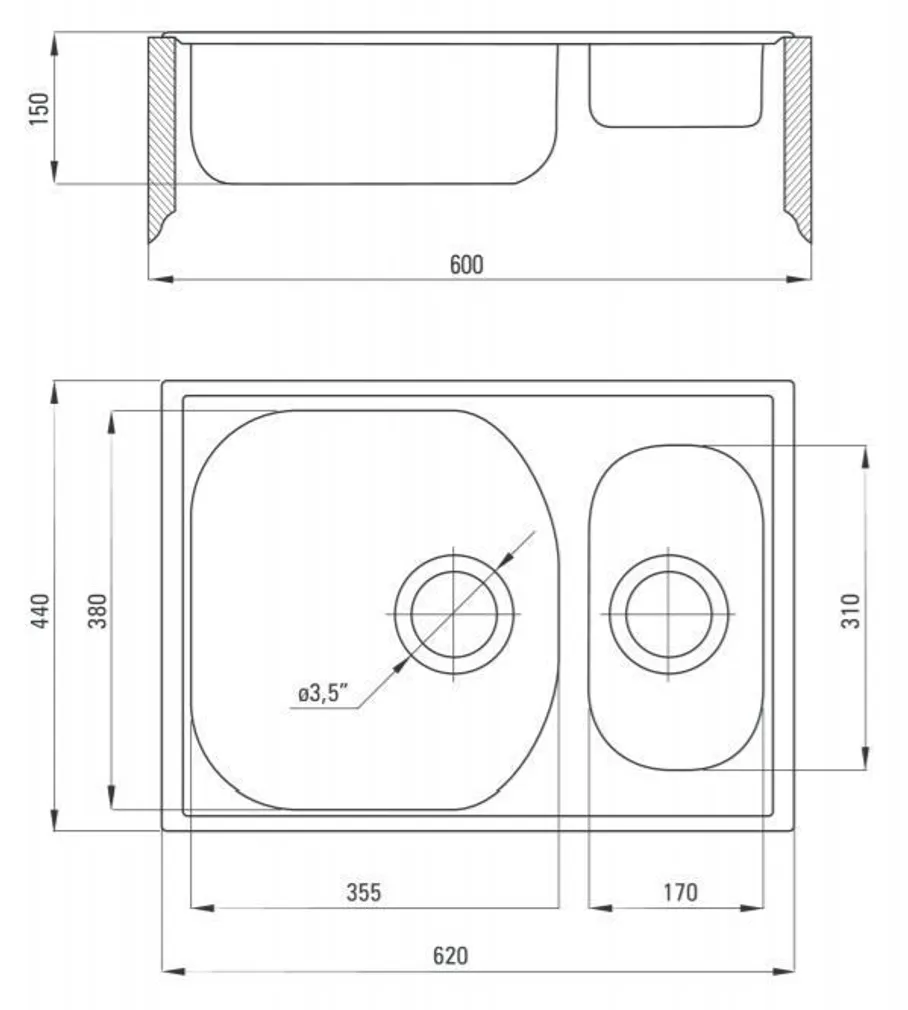 ROOSTEVABA VALAMU DEANTE XYLO 1,5-NE 620X440X150MM SATIN