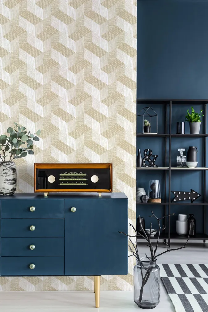 TAPEET GRANDECO JUNGLE FEVER JF3301 ROMB KULDNE