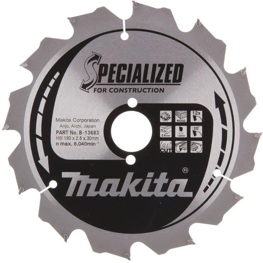 SAEKETAS MAKITA 190X30X2,6MM 12T