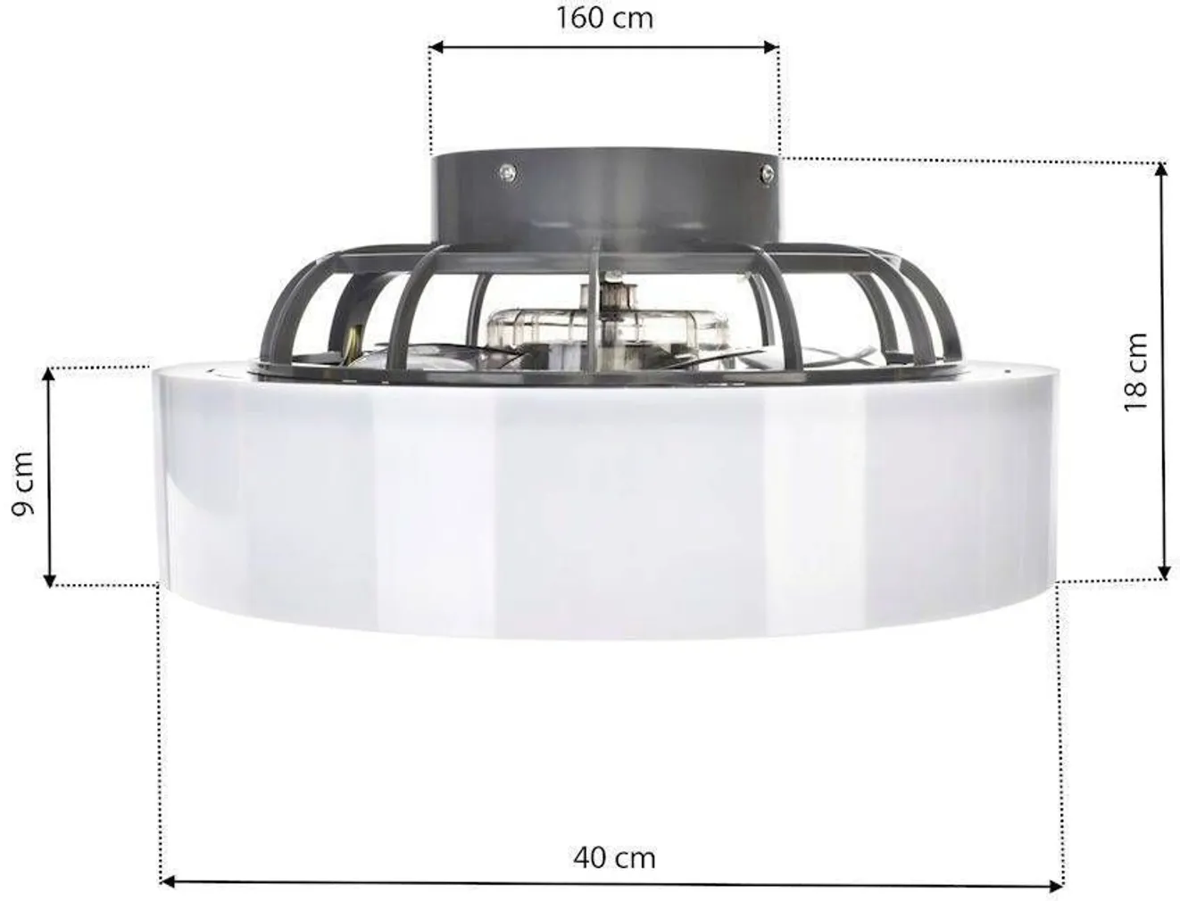 LAELAMP VENTILAATORIGA MILAGRO MISTRAL 45W PULT VALGE