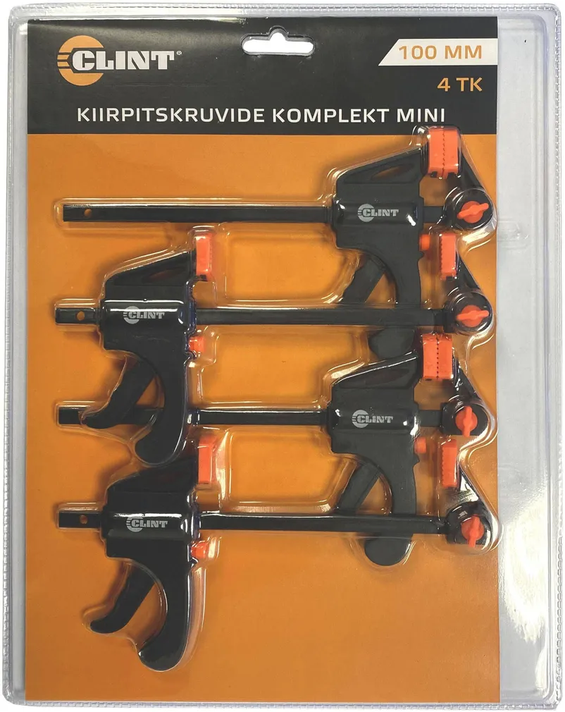 KIIRPITSKRUVIDE KOMPLEKT CLINT MINI 100MM 4 TK PAKIS