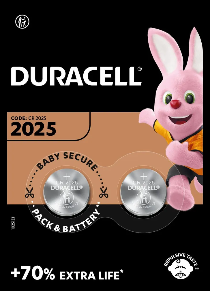 PATAREI DURACELL DL 2025 3V LIITIUM 2TK
