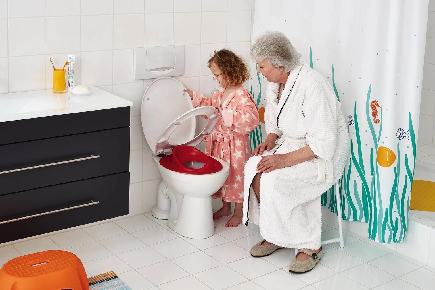 WC-POTIISTE RIDDER LASTELE JUNIOR PP PLASTIK VALGE