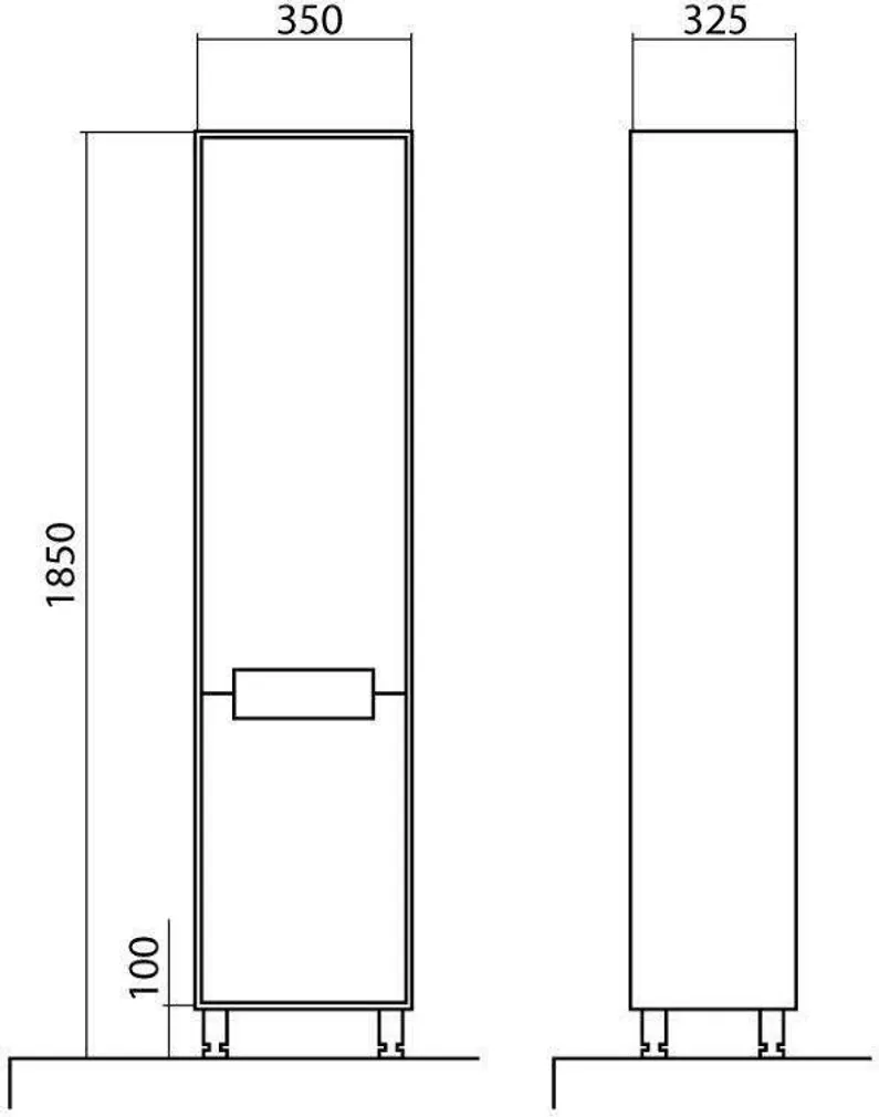 VANNITOAKAPP AQUARODOS QUADRO 35X32,5X185CM VALGE