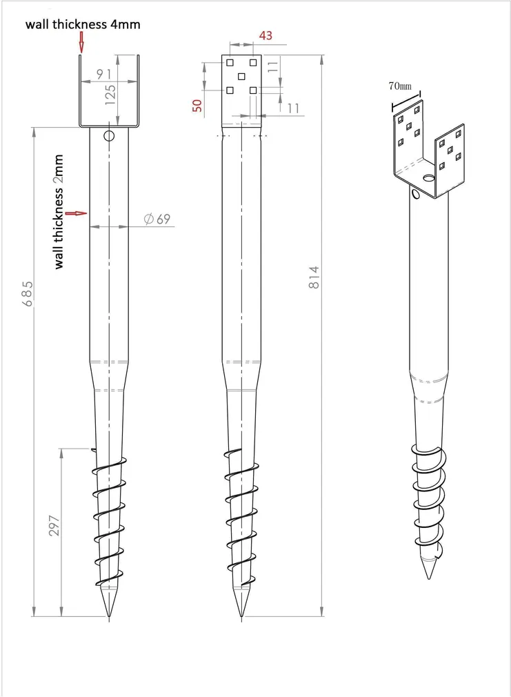 KRUVIVUNDAMENT 90X70X125, L=685