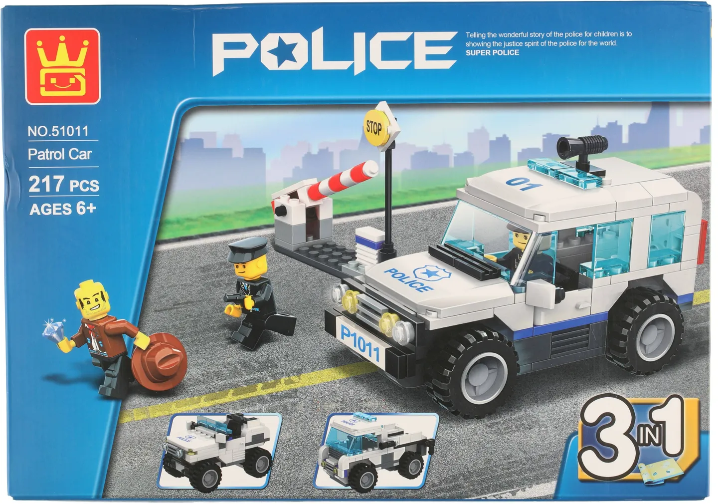 MÄNGUKLOTSID 3IN1 POLITSEI 217TK