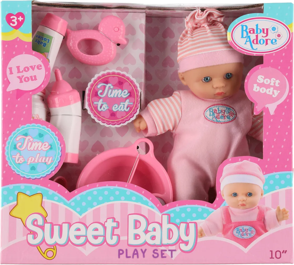 MÄNGUASI NUKK 25CM AKSESSUAARIDEGA