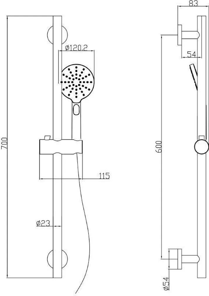 DUŠILIFT BLUE STAR NOVARA NV 300BL DUŠIKOMPLEKTIGA MUST MATT