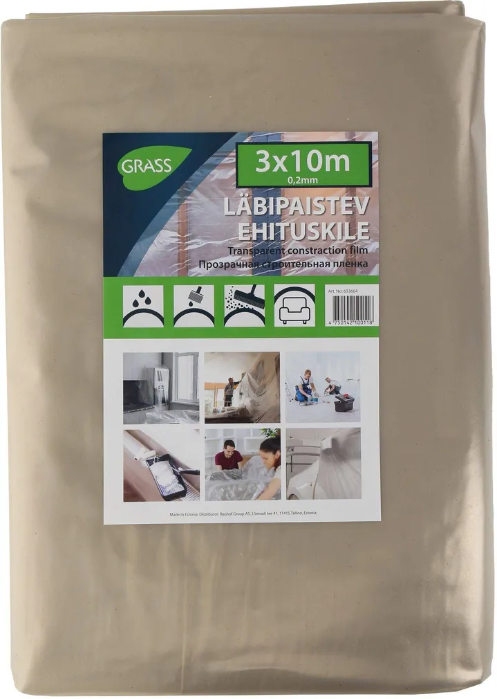 EHITUSKILE LÄBIPAISTEV 0,2MM 3X10M 30M2