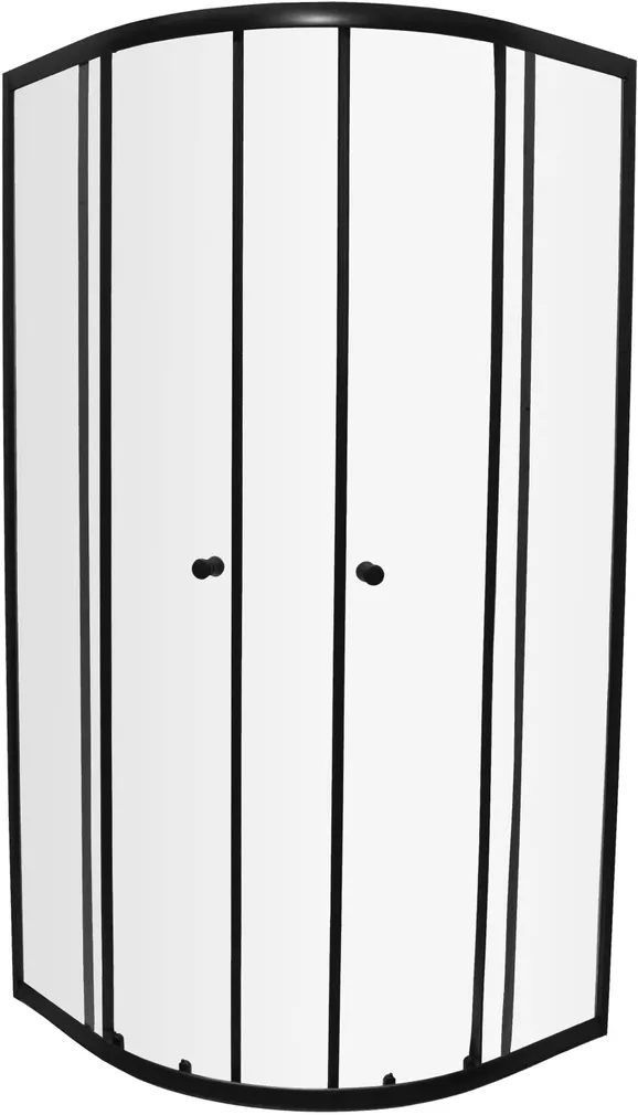 DUŠIKAARE SEIN LIUGUSTEGA AQUALINE 90X90X190CM KUMER MUST PROFIIL