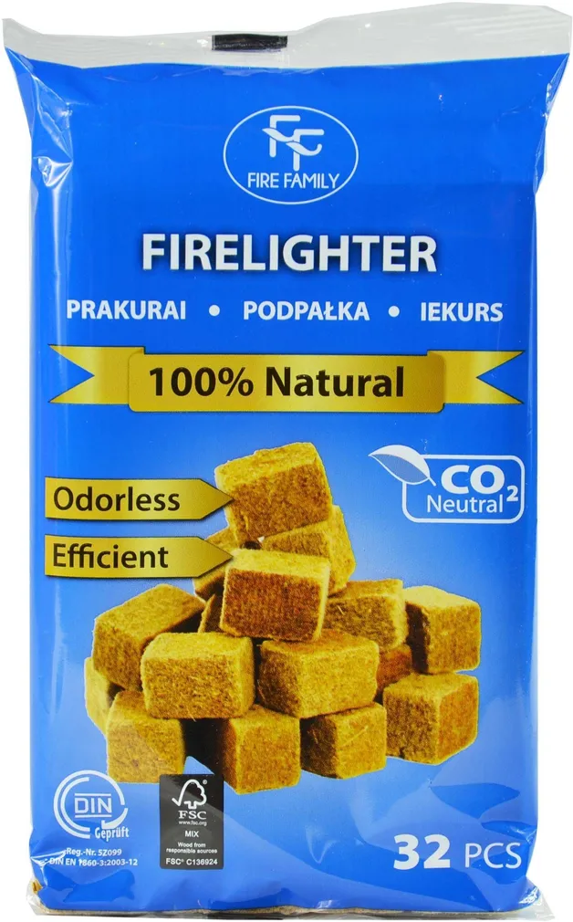 SÜÜTEKUUBIKUD FIREFAMILY ÖKOLOOGILISED 32TK PAKIS 