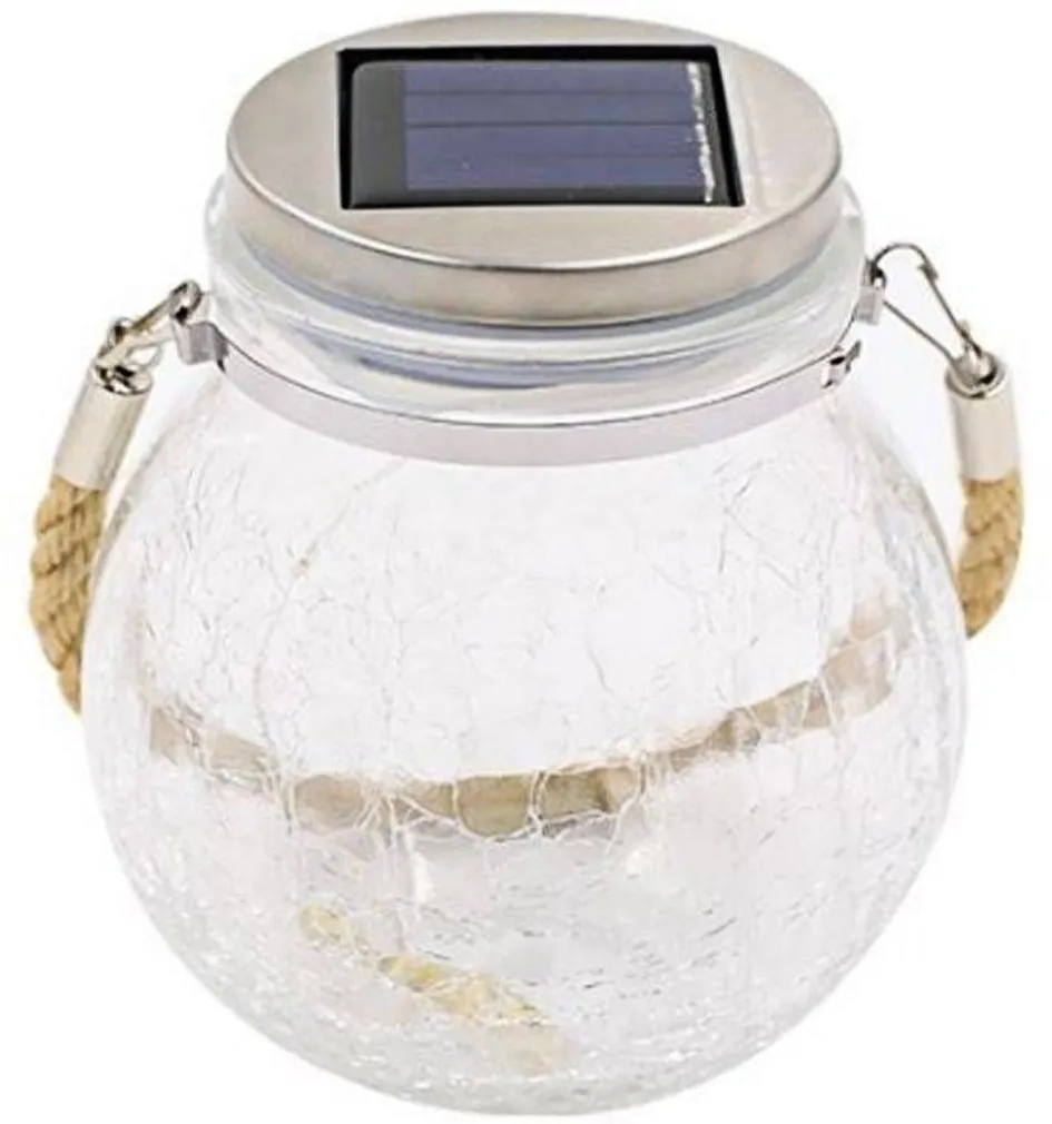 VALGUSTI PÄIKESEPATAREIGA RIPPUV KLAASPURK 12CM