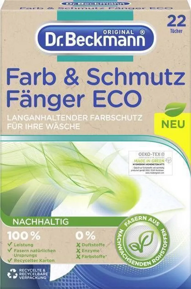 LAPID DR. BECKMANN ECO VÄRVI-JA MUSTUSEKOGUMISEKS 22TK PAKIS
