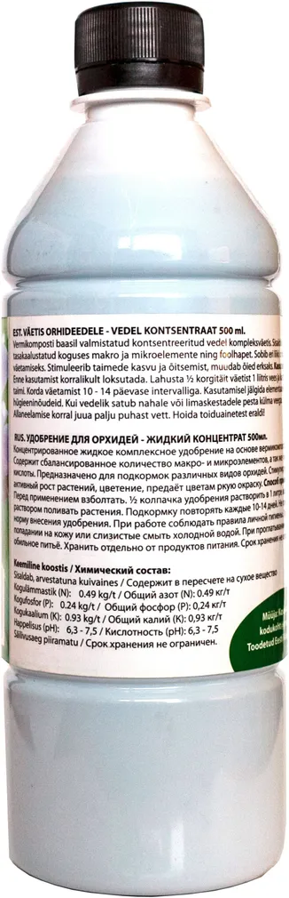 VEDELVÄETIS HOMELY ORHIDEEDELE VERMIKOMPOSTI BAASIL 500ML