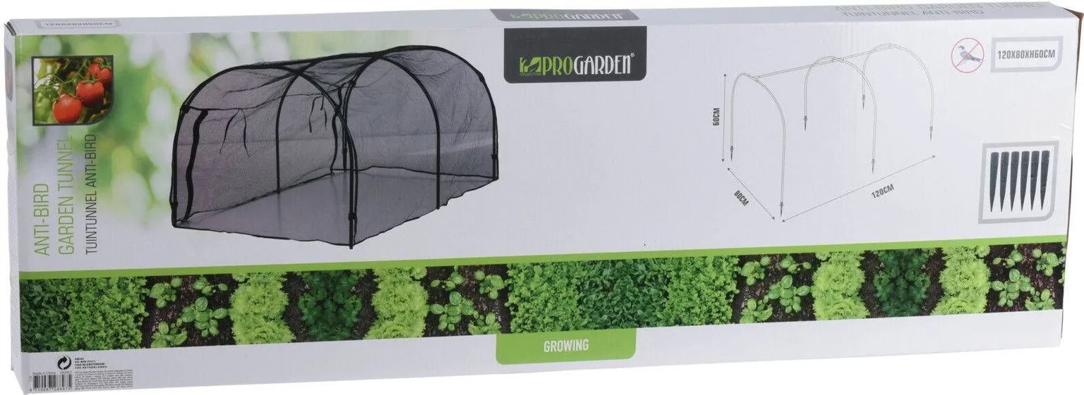 KASVUHOONE PROGARDEN 120X80X60CM MUSTA VÕRGUGA