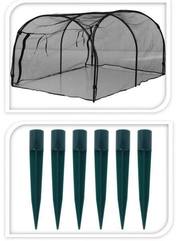 KASVUHOONE PROGARDEN 120X80X60CM MUSTA VÕRGUGA