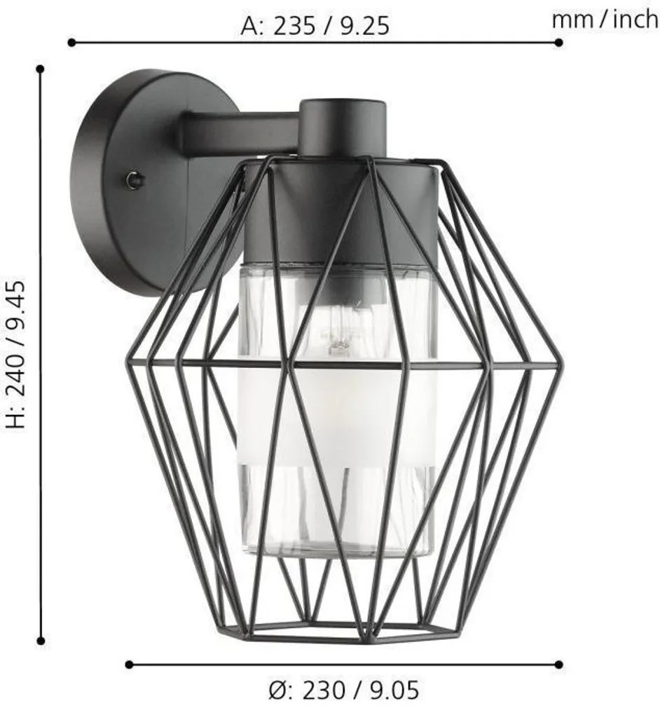 AIAVALGUSTI EGLO CANOVE E27 1X60W SEIN IP44