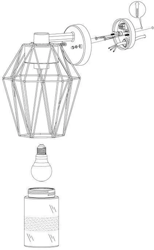 AIAVALGUSTI EGLO CANOVE E27 1X60W SEIN IP44