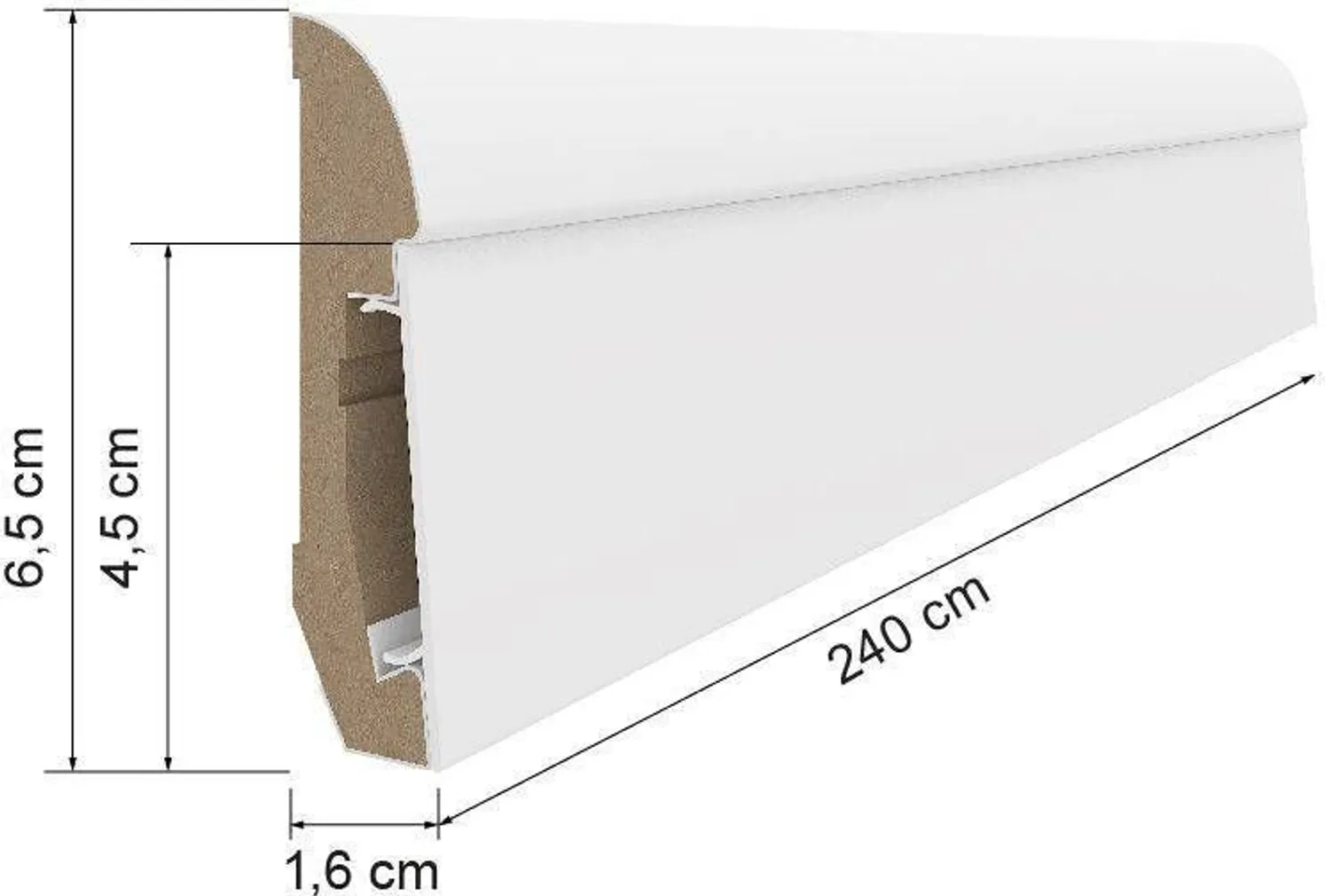 PÕRANDALIIST VOX MDF ESTILO 65 VALGE 2,4 E101