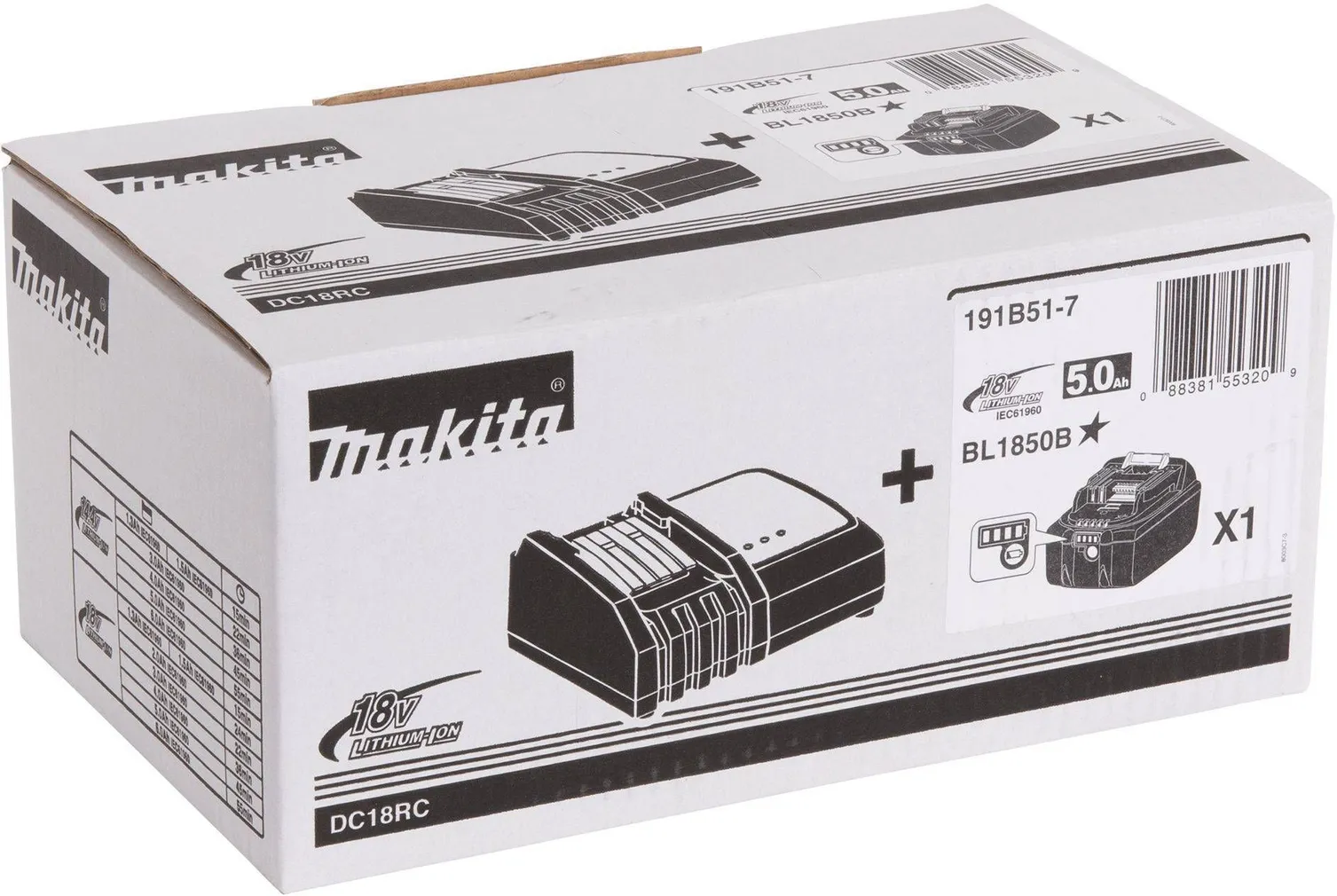 AKU STARDICOMBO MAKITA 191B51-7 18V, 5,0AH JA KIIRLAADIJA