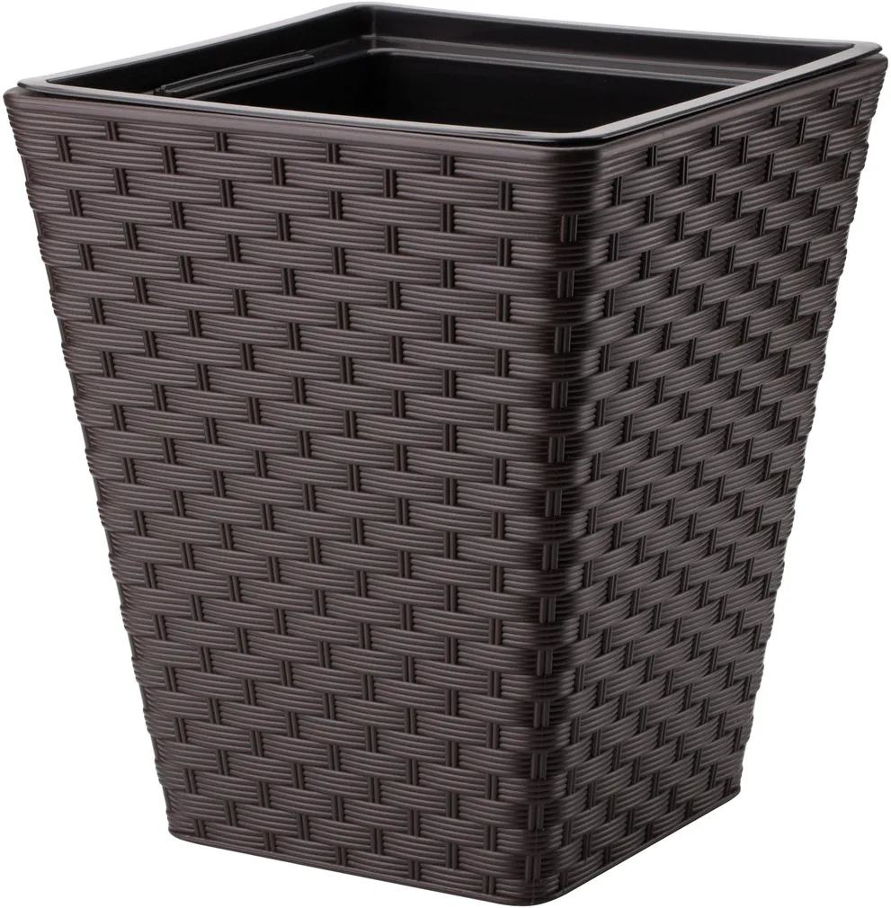 VÄLIS PLASTPOTT FORM-PLASTIC RATTANA 30CM TUMEPRUUN