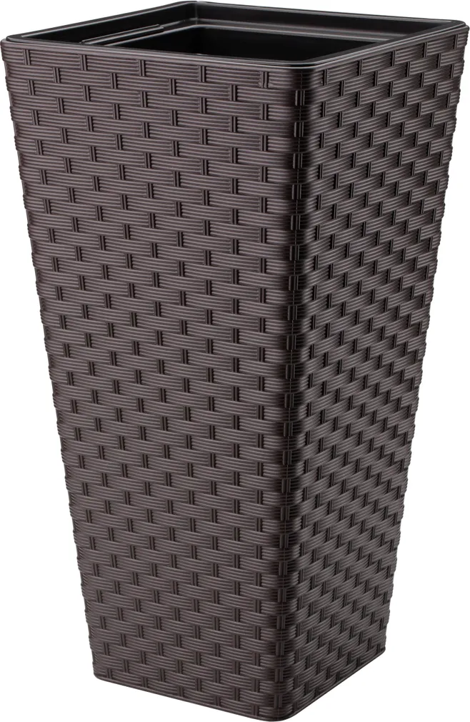 VÄLIS PLASTPOTT FORM-PLASTIC RATTANA SLIM 40CM TUMEPRUUN