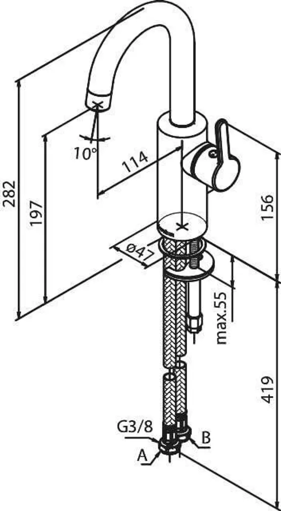 VALAMUSEGISTI DAMIXA SILHOUET PICCOLO 7473061 MATT MUST