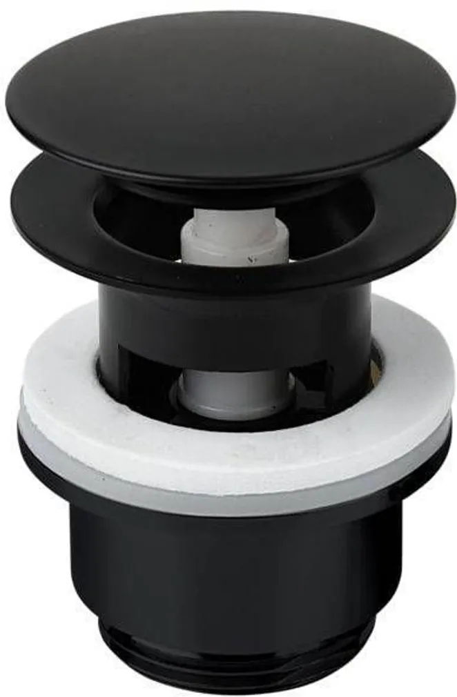 VALAMU ÄRAVOOLUPESA DAMIXA CLICK-CLACK ÜLEJOOKSUGA G1 1/4" MATT MUST