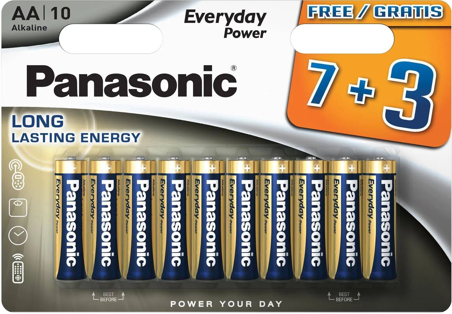 PATAREI PANASONIC EVERYDAY POWER AA LR6EPS/10BW 7+3TK