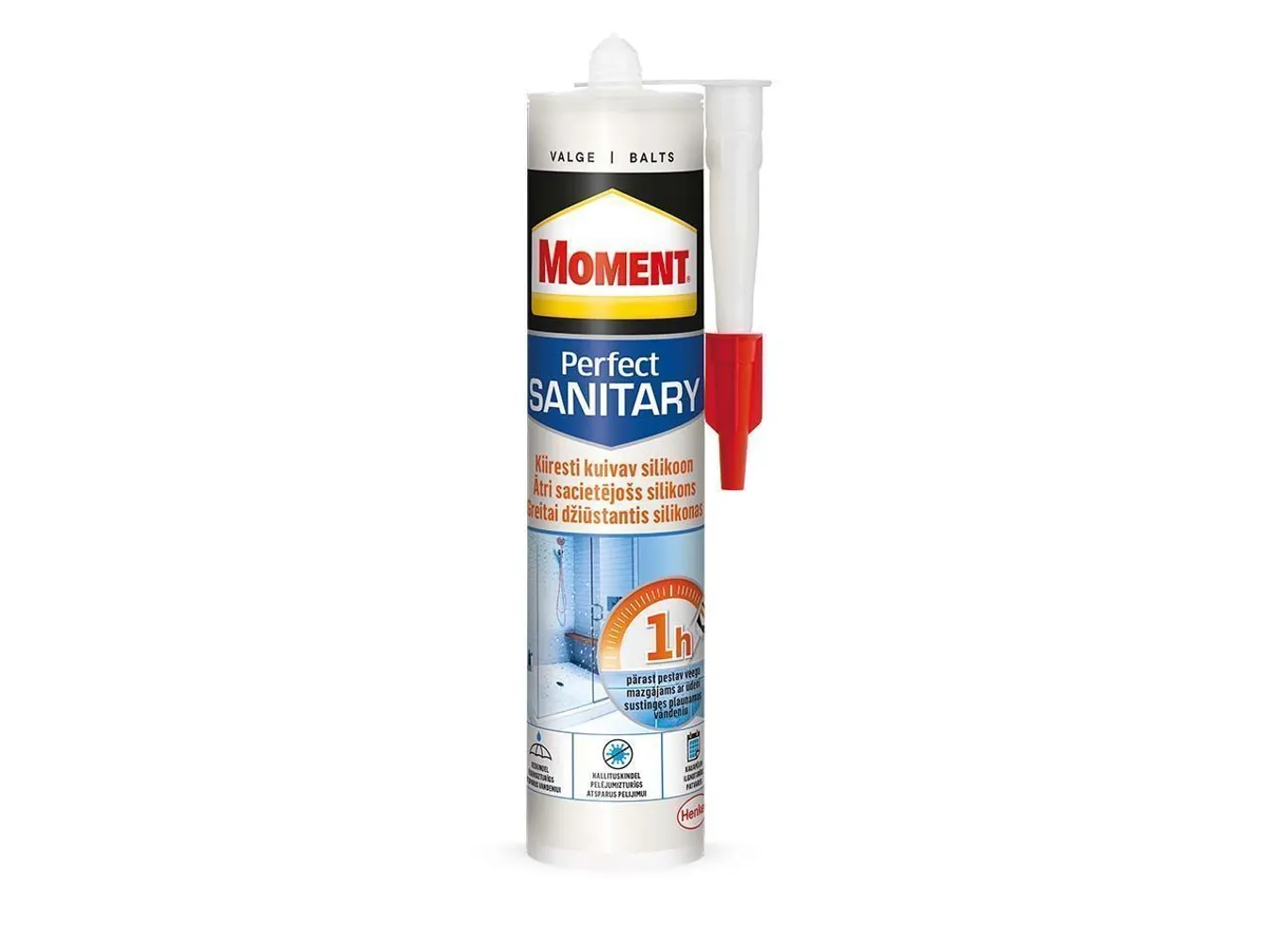 SANITAARSILIKOON MOMENT PERFECT SANITARY EXPRESS 280ML VALGE