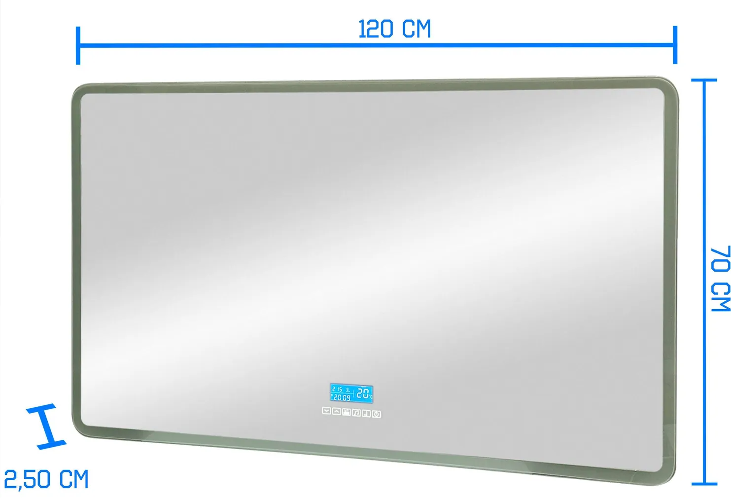 PEEGEL KONTINENT DEMURE LED VALGUSTUSEGA 120X70CM MEEDIA UDUEEMALDUS