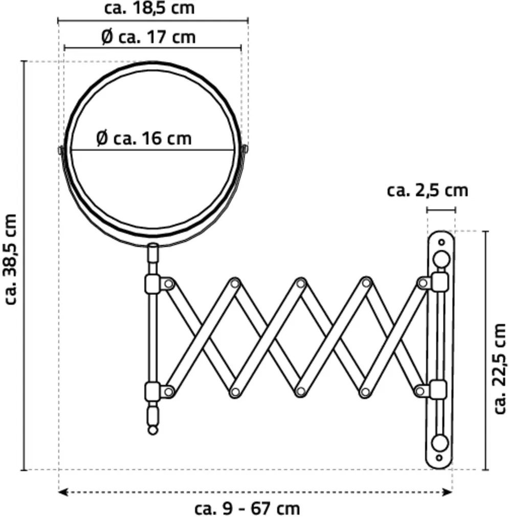 KOSMEETIKAPEEGEL RIDDER JANNIN SEINAKINNITUS KROOM