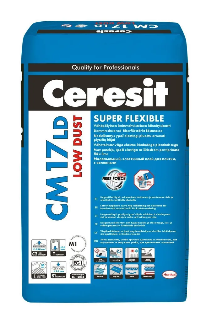 PLAATIMISSEGU CERESIT CM17 SUPER FLEXIBLE LOW DUST 25KG