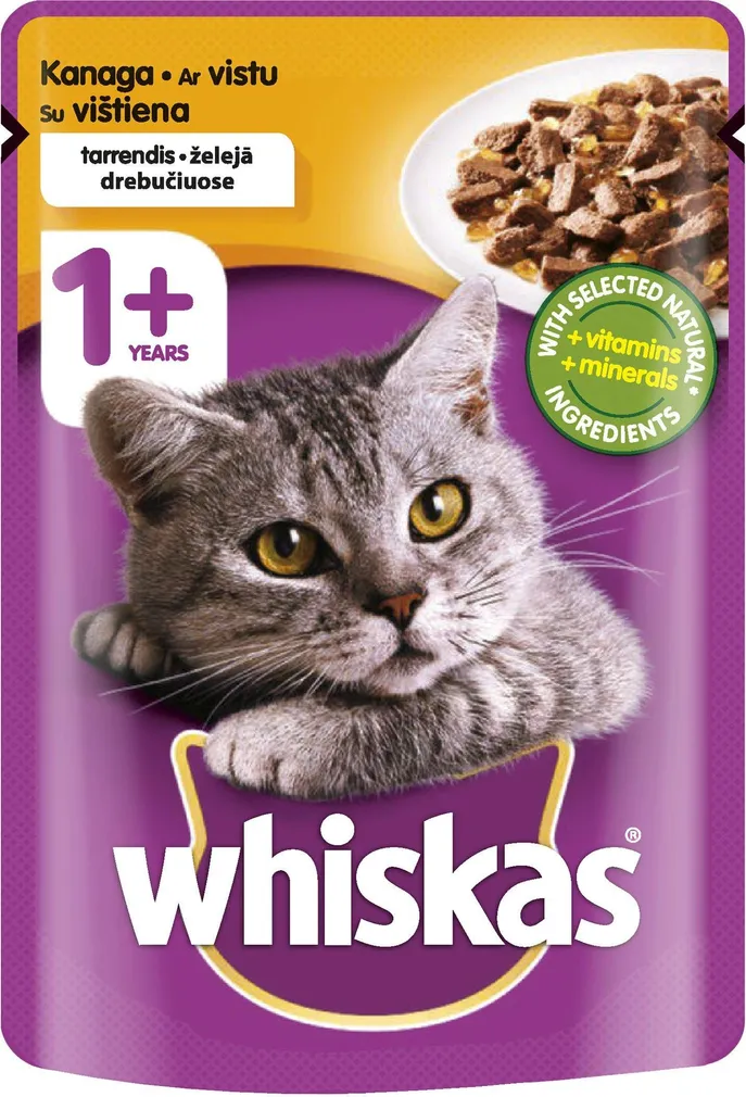 LEMMIKLOOMA KIISUEINE WHISKAS KANALIHA 100G