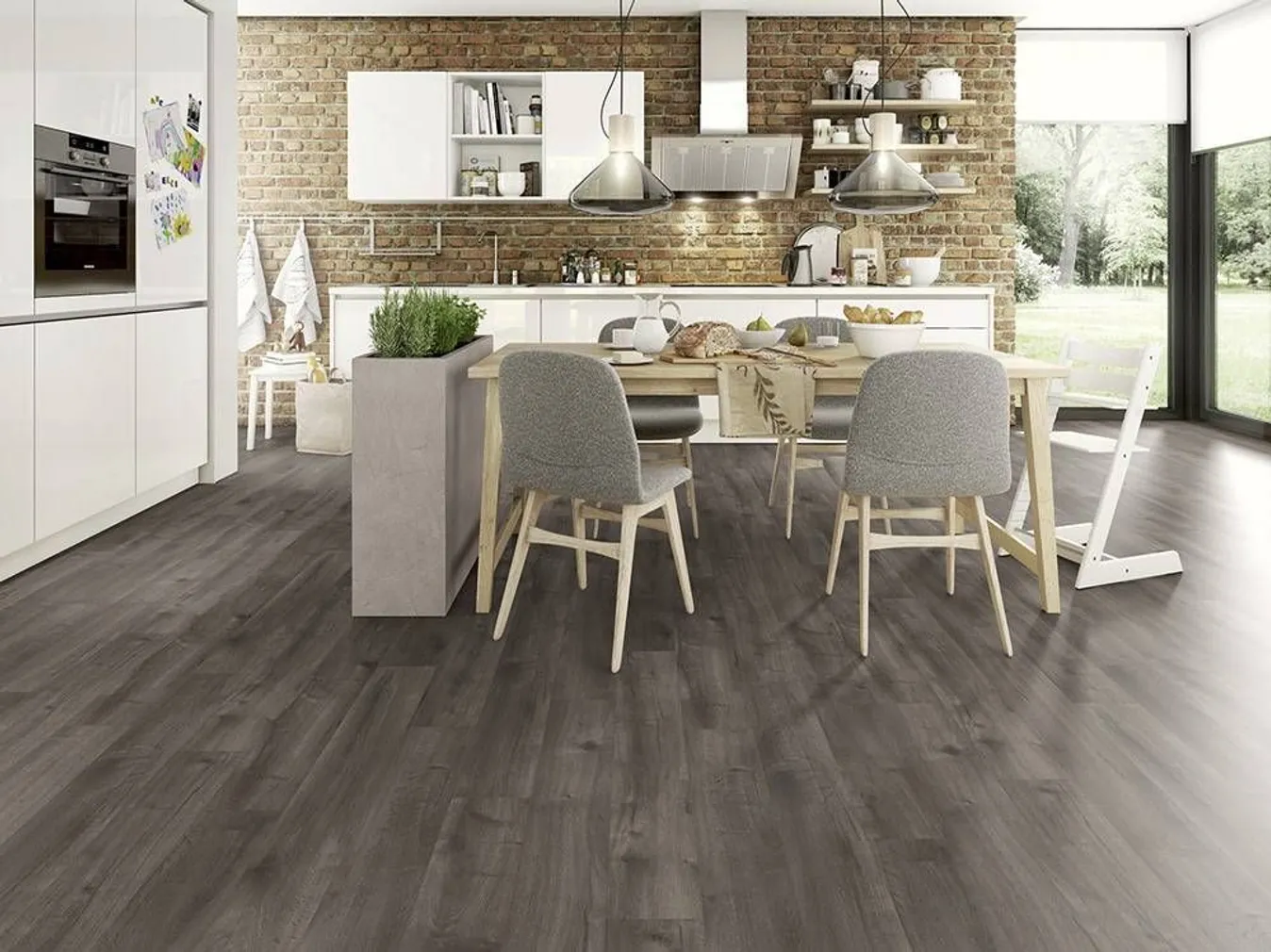 LAMINAATPARKETT 8MM GREY LOJA OAK 1-LIPP 4V, 1,99M² PAKIS