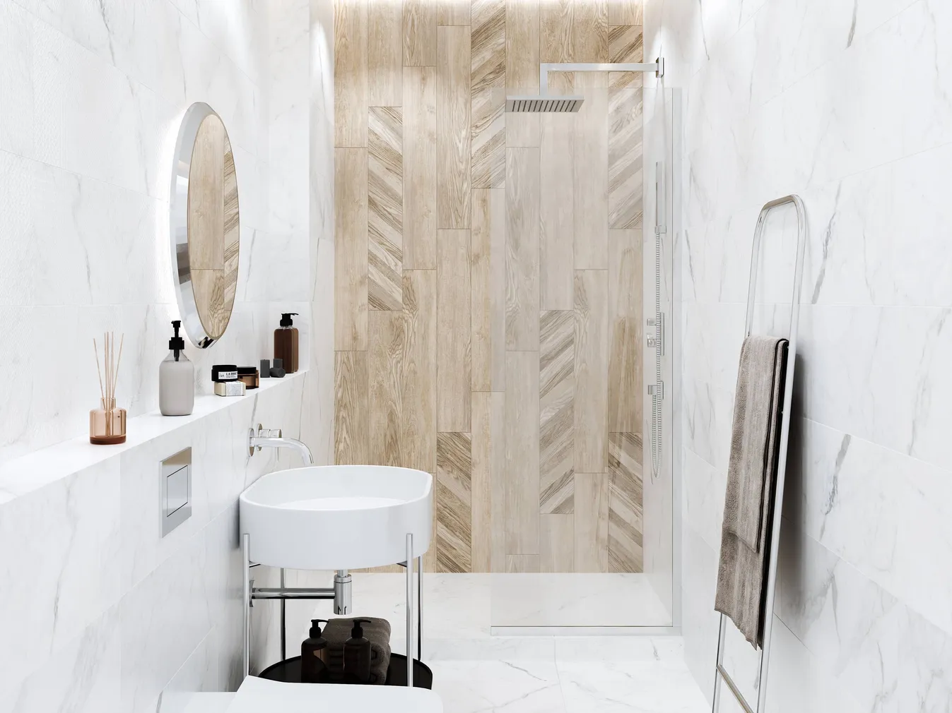 PÕRANDAPLAAT GOLDEN TILE WOOD SHEVRON BEIGE RIGHT 15X90CM 1,08M² PAKIS