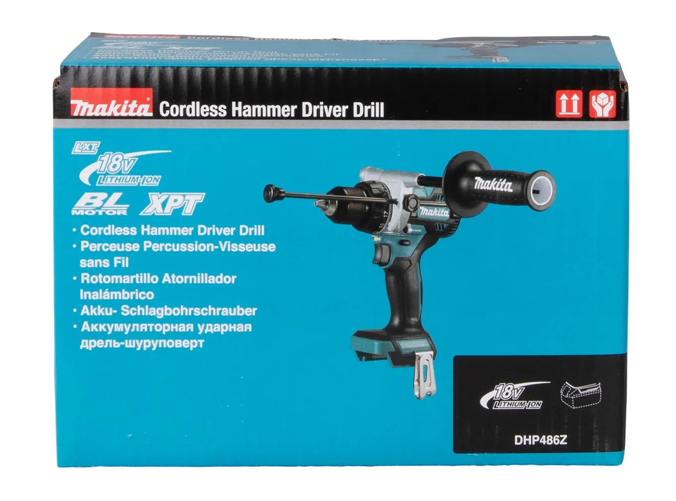 AKULÖÖKTRELL MAKITA DHP486Z 18V, ILMA AKUDE JA LAADIJATA