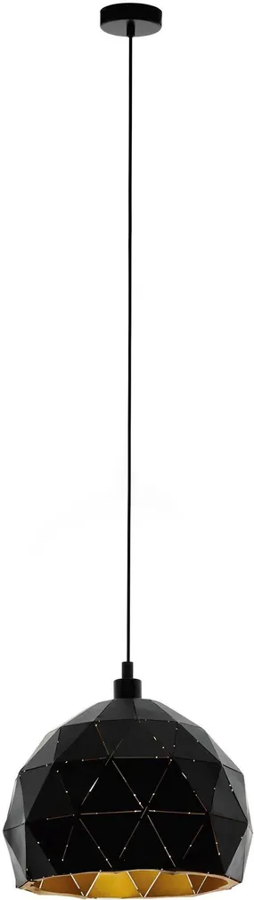 LAELAMP EGLO ROCCAFORTE E27 1X60W MUST/KULDNE D300MM