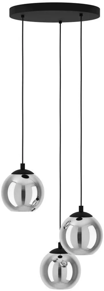 LAELAMP EGLO ARISCANI 3X40W E27 MUST/LÄBIPAISTEV