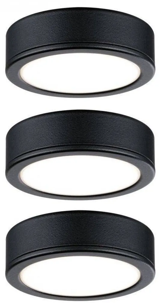 MÖÖBLIVALGUSTI PAULMANN PUKK 3,5W LED 210LM 65MM MUST 3TK PAKIS