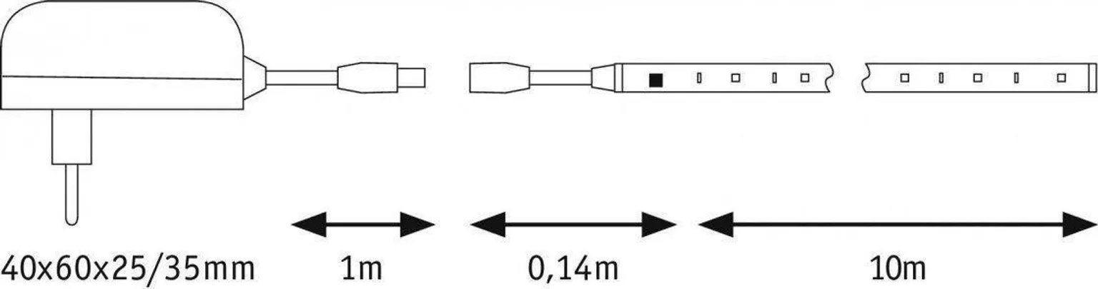 RIBAVALGUSTI PAULMANN SIMPLED MOTION 17W 10M RGB 230/12V