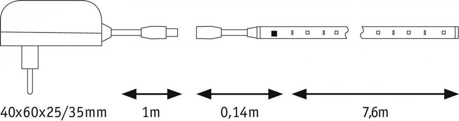 RIBAVALGUSTI PAULMANN SIMPLED MOTION 15W 7,6M RGB 230/12V