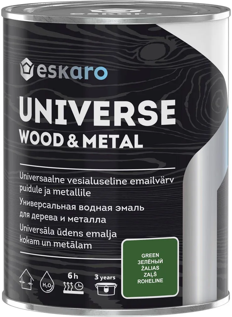 UNIVERSAALVÄRV ESKARO UNIVERSE WOOD&METAL 0,9L GREEN