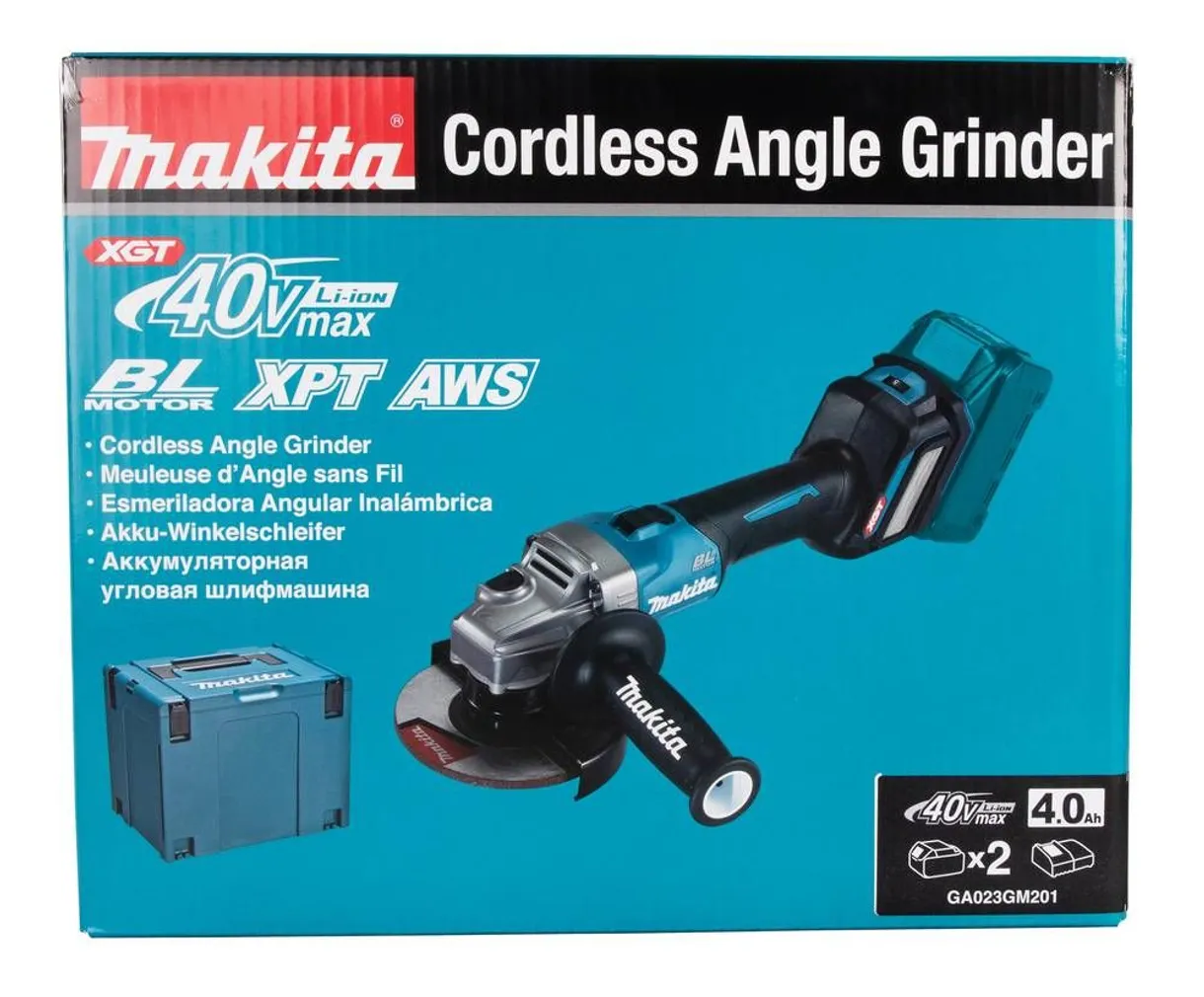 AKUNURKLIHVIJA MAKITA GA023GM201 40V MAX XGT 125MM 2X4,0AH