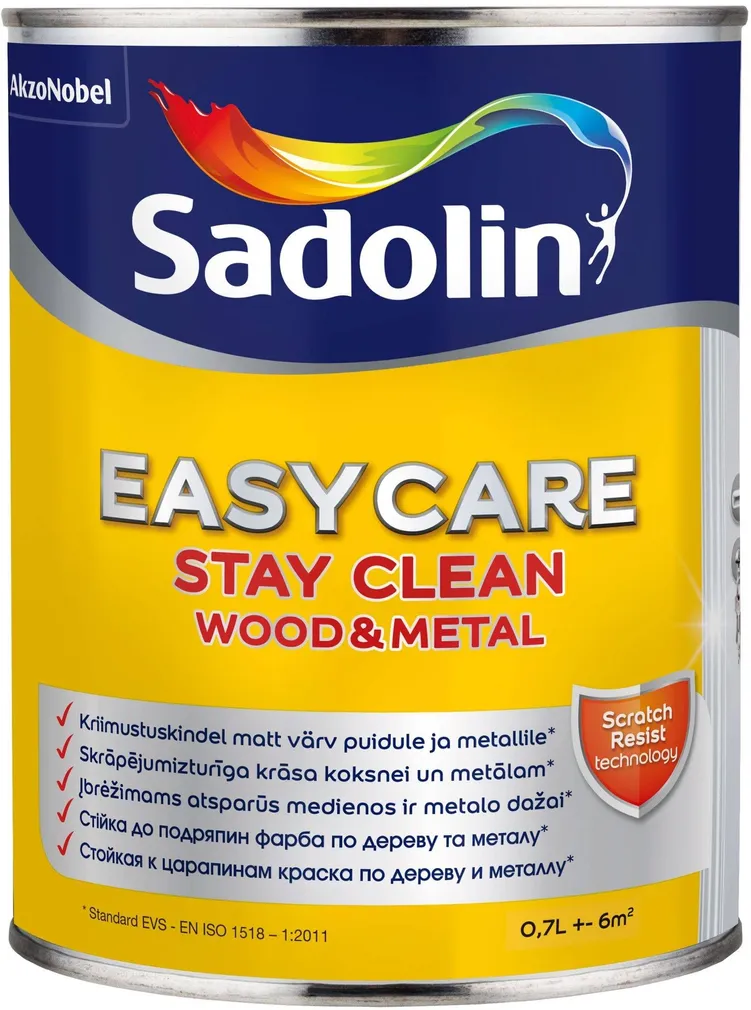 UNIVERSAALVÄRV SADOLIN EASYCARE WOOD&METAL 0,7L VALGE (BW) MATT
