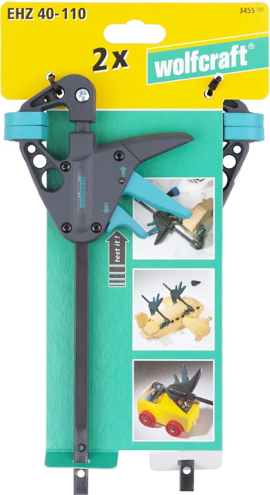 KIIRPITSTANGID WOLFCRAFT ÜHEKÄE MINI 100-210MM 2TK PAKIS
